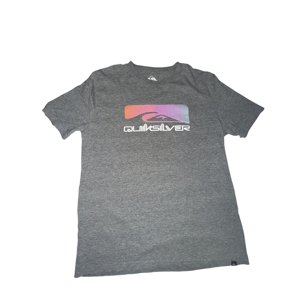 Quicksilver Shadow Cast Short Sleeve Graphic Tee Boys XL (18/20) Gray